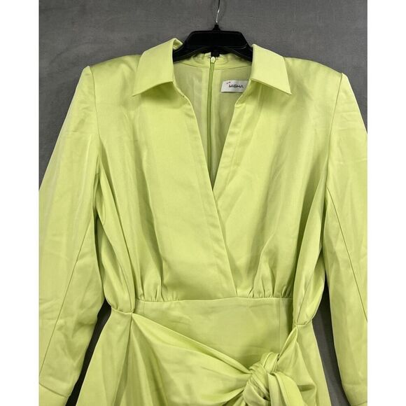 Anthropologie Misha Tie Front Mini Blazer Size 10 Green - Picture 4 of 12